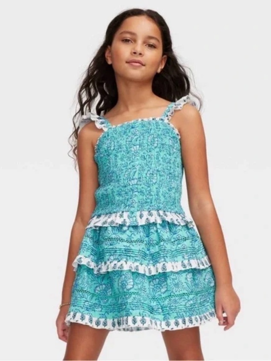 Roberta Roller Rabbit Other - NWT Roller Rabbit x Target Floral Set Tiered Mini Skirt & Smocked Tank